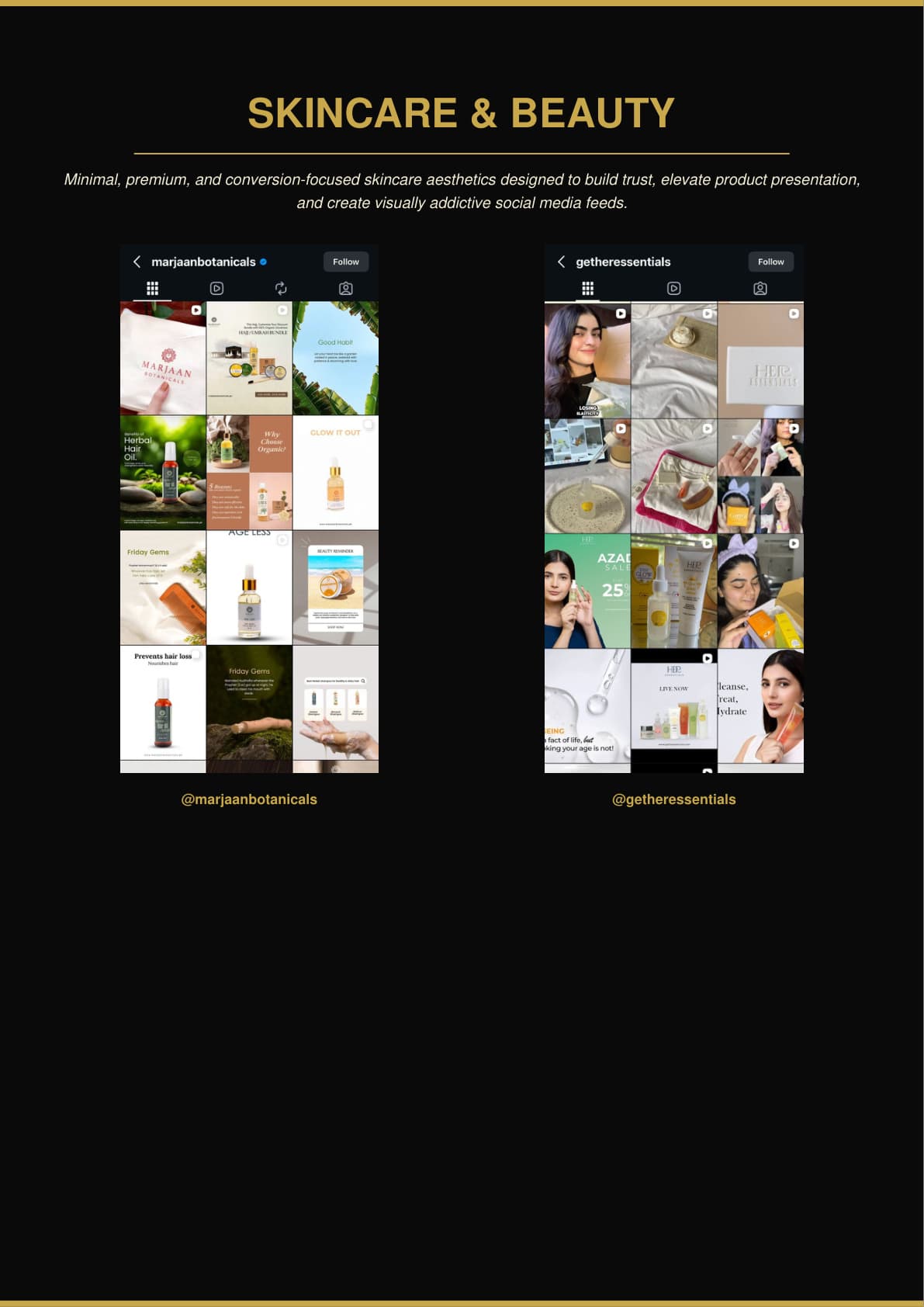 Skincare & Beauty — Beauty Brands portfolio work
